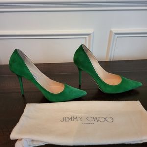 Green suede Jimmy Choo size 38